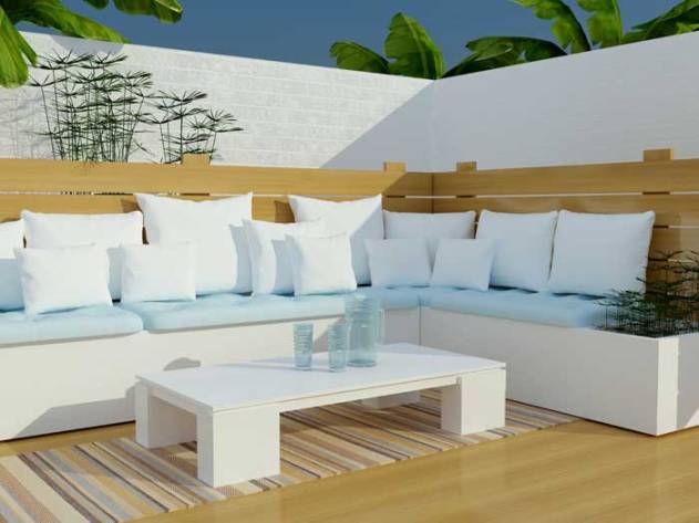 Outdoor patio seating area